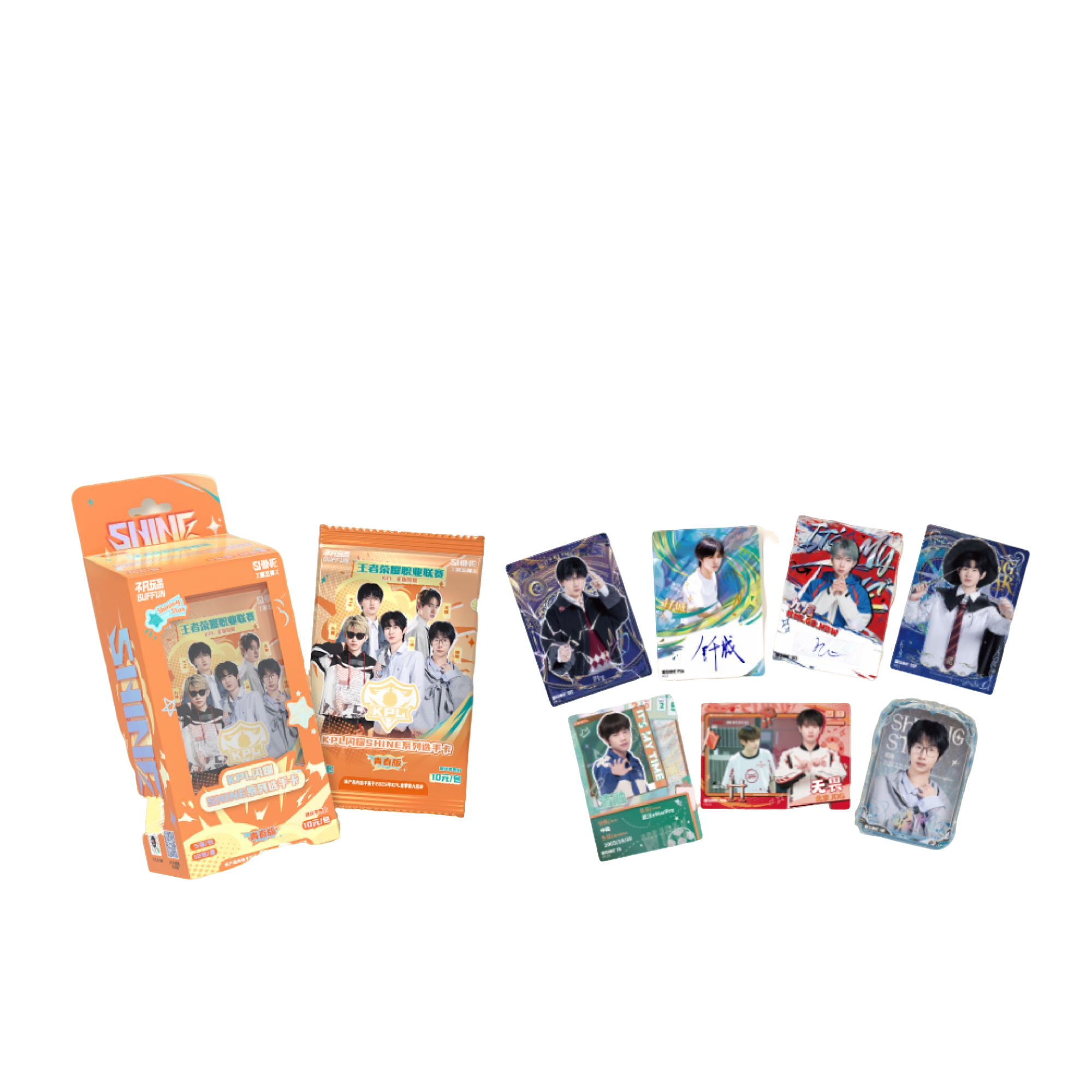 【橙橙】许愿战队-不凡KPL选手收藏卡闪耀第五弹10元包-青春版