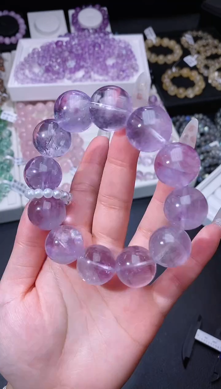 【闪购商品】水晶手链合金220.16紫彩虹碎冰冰 多样性发其一