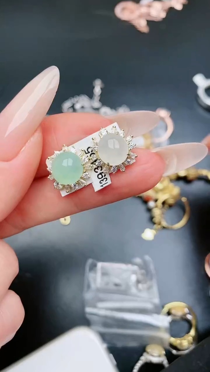 翡翠戒指银S925镶嵌......