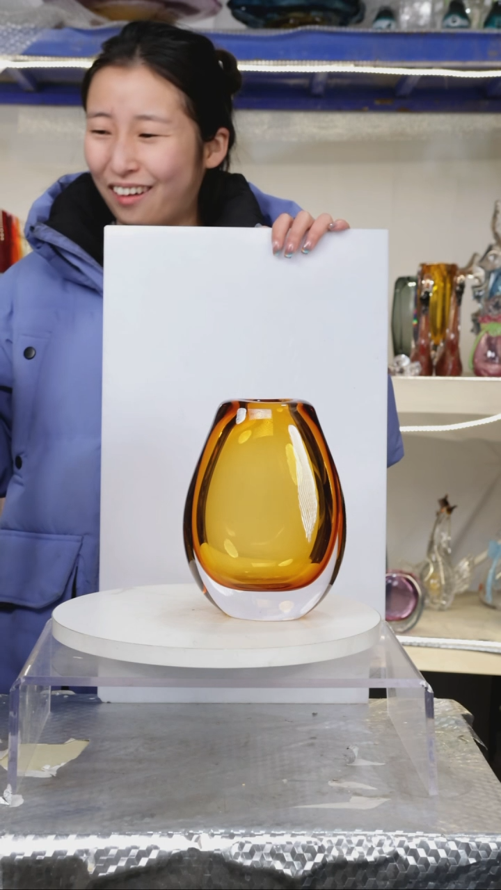 【闪购商品】琉璃【幻彩】高20精品琉璃正常手工痕迹