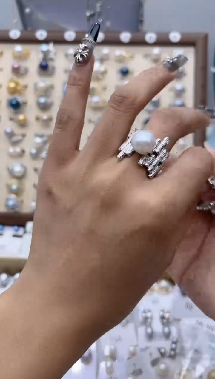 【闪购商品】淡水珍珠戒指合金83