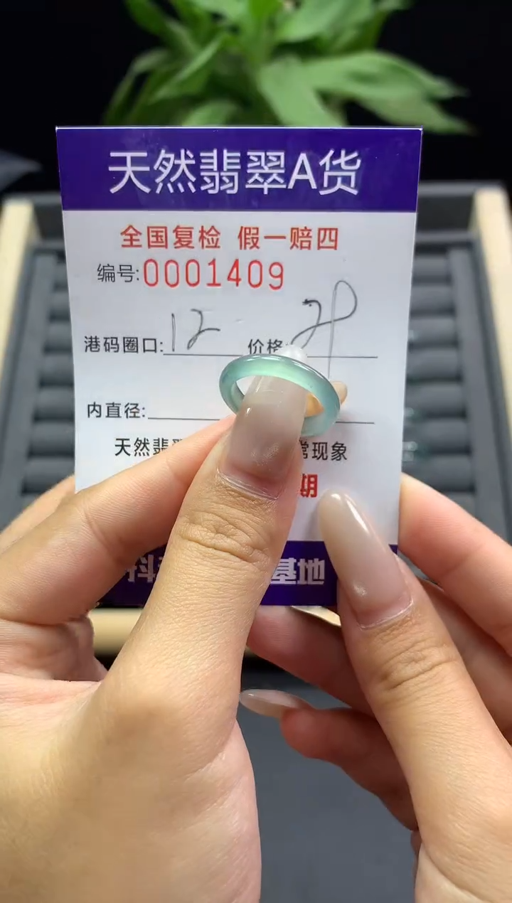 未镶嵌戒指翡翠天然  1409