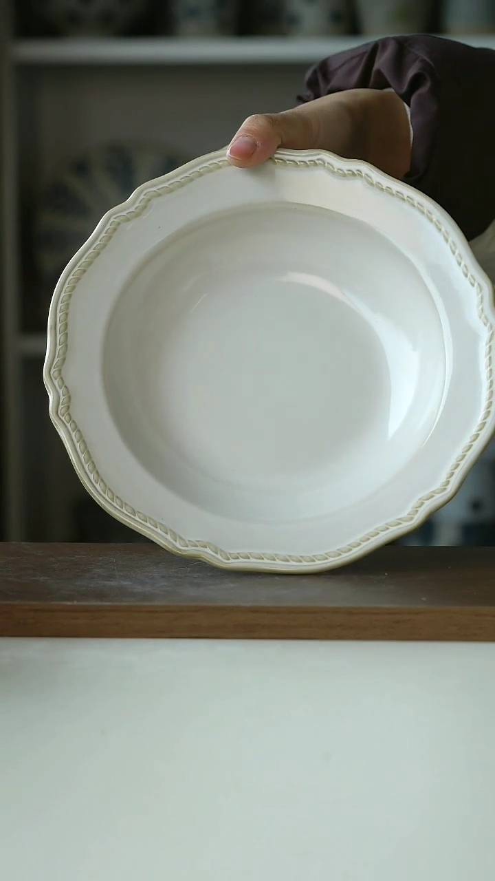 【闪购商品】陶瓷浮点麦穗草帽盘@4-2@