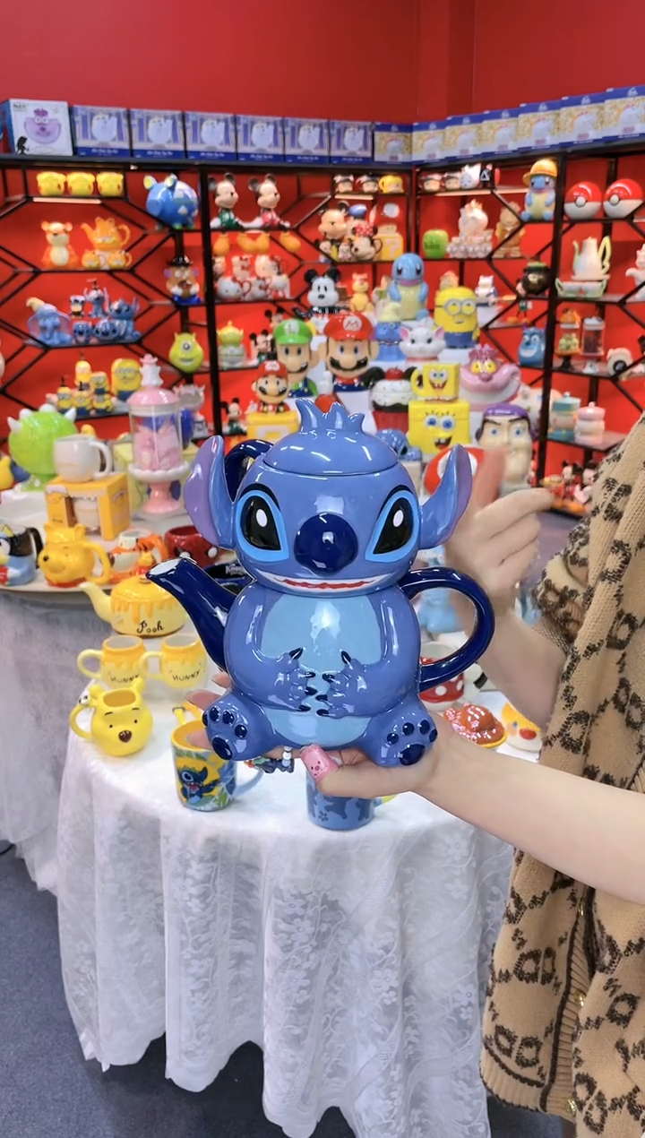 【闪购商品】.@@陶瓷史迪奇一体水壶