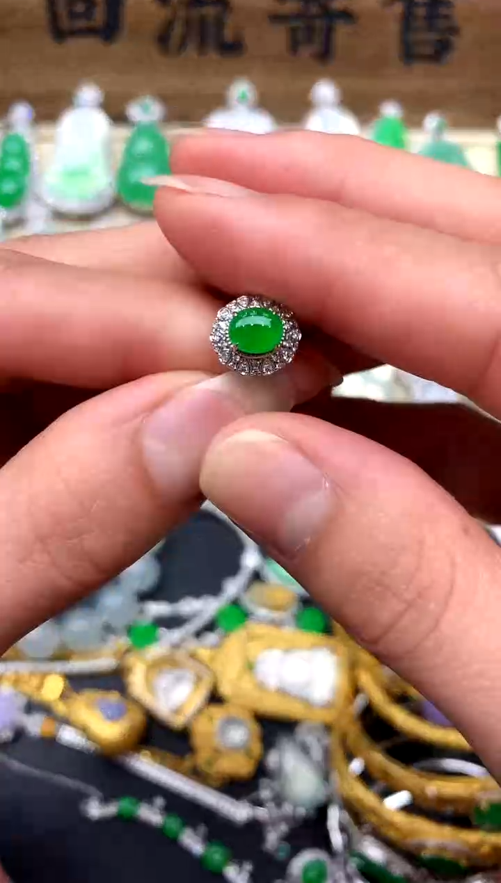 【闪购商品】翡翠戒指18K金镶嵌199-中国好珍宝