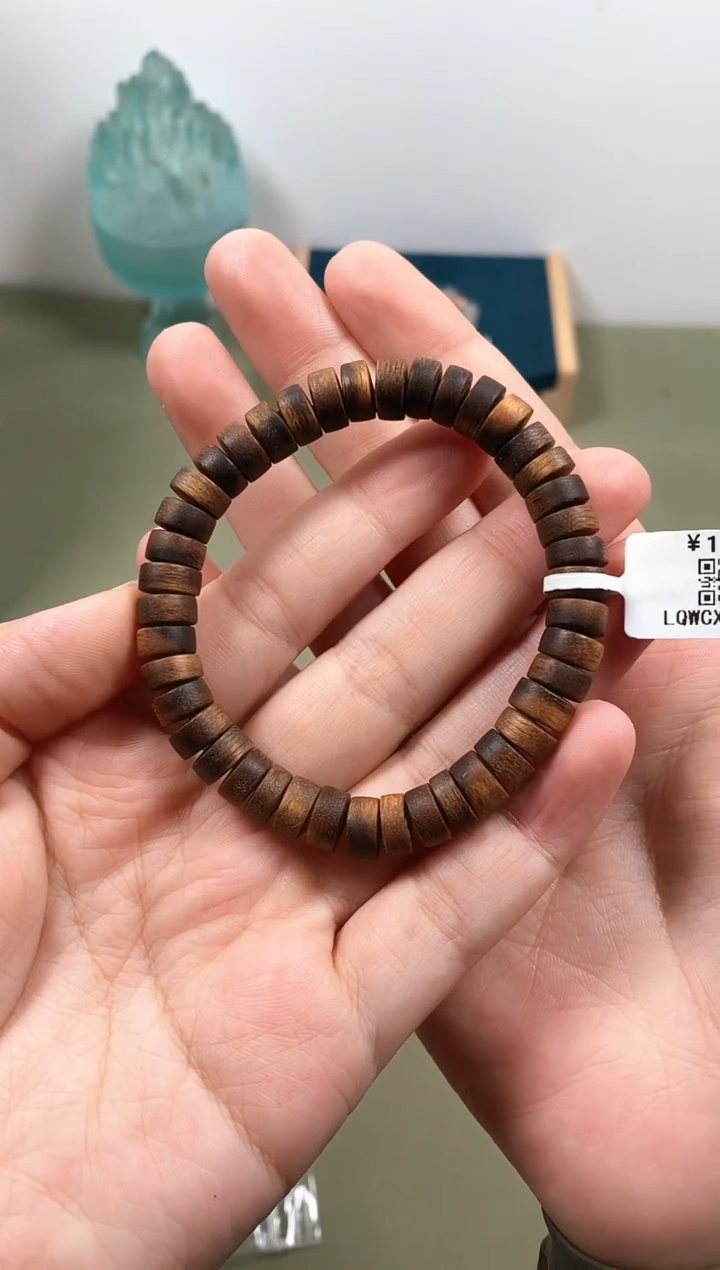 沉香手串马尼涝土沉熟结片片珠手串