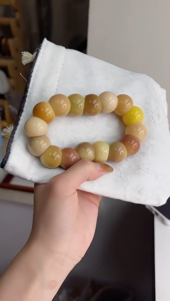 手串菩提根/象牙果沐j86紫美人玉化蒜瓣大肠20mm手串