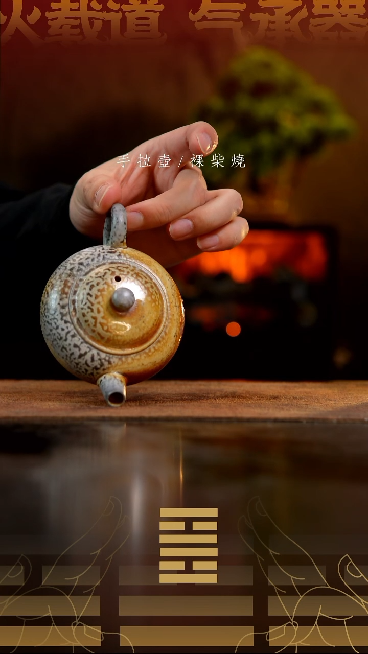 夸烧柴烧沐雨壶704