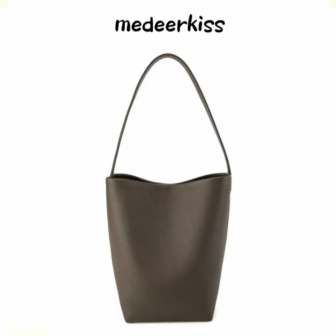 【medeer】TR-Park Tote进口饮奶牛皮水桶包大容量极简高级