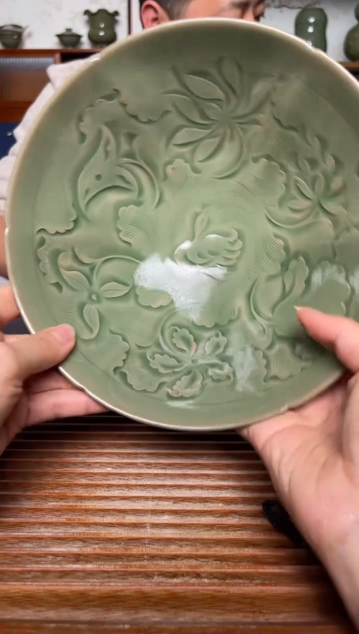 【闪购商品】其他纯手工秘色水波游鸭大斗笠碗