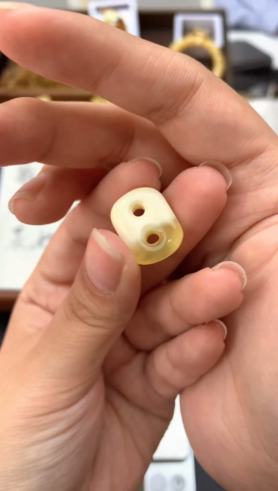 【闪购商品】琥珀珠宝奇石未镶嵌078琥珀蜜蜡花粉小坑