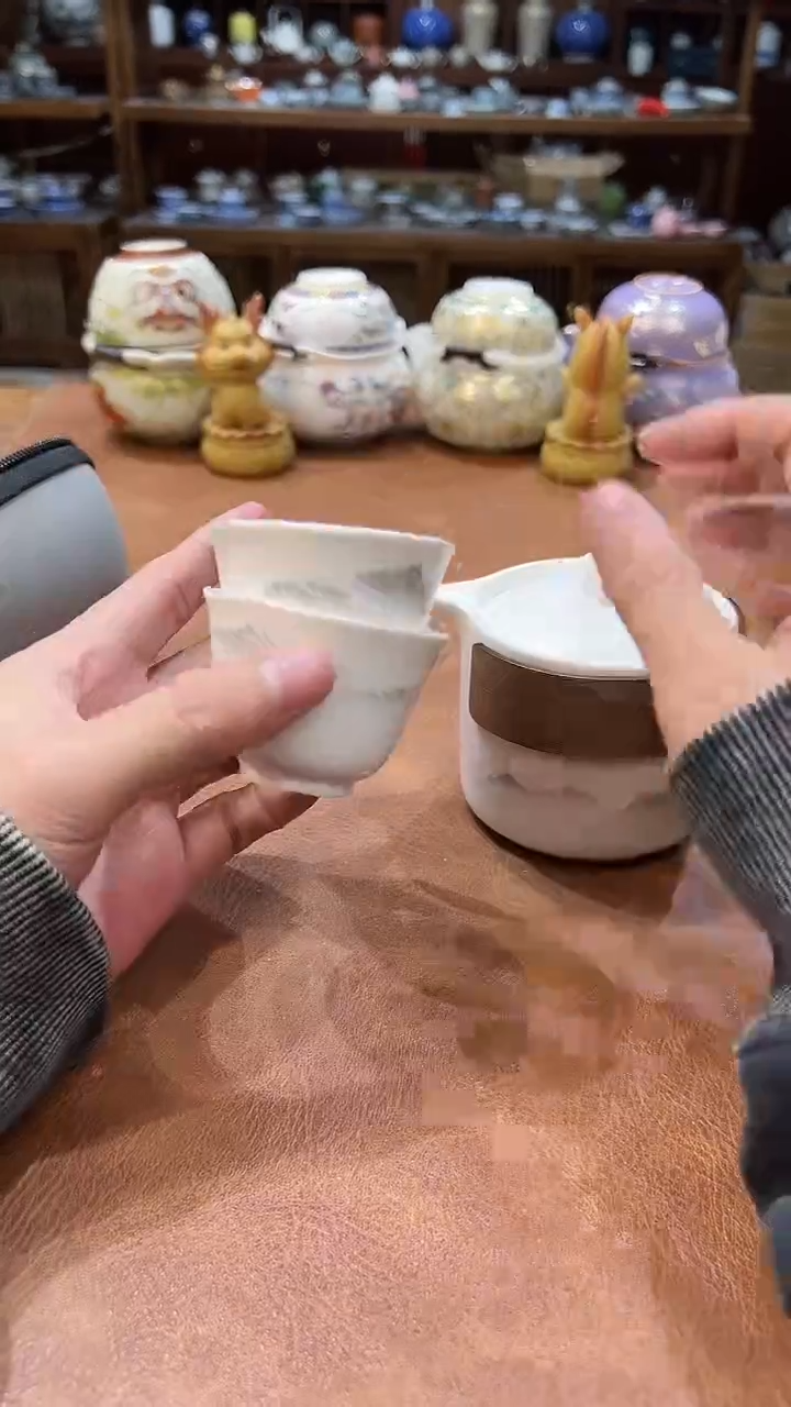 真的很便宜会开片的旅行茶具