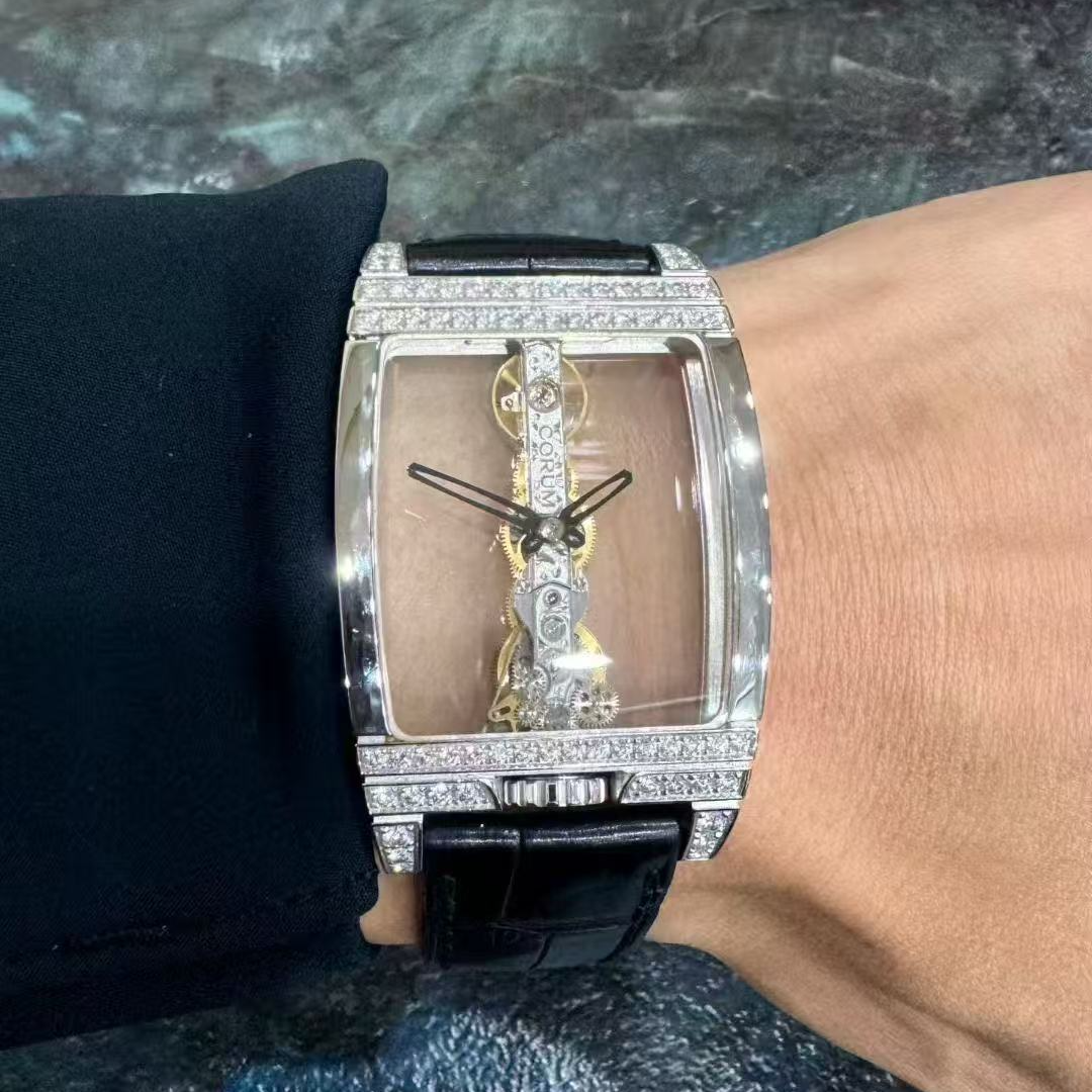 99新 CORUM/昆仑表 金桥系列/青蛙名表/白金/高奢款