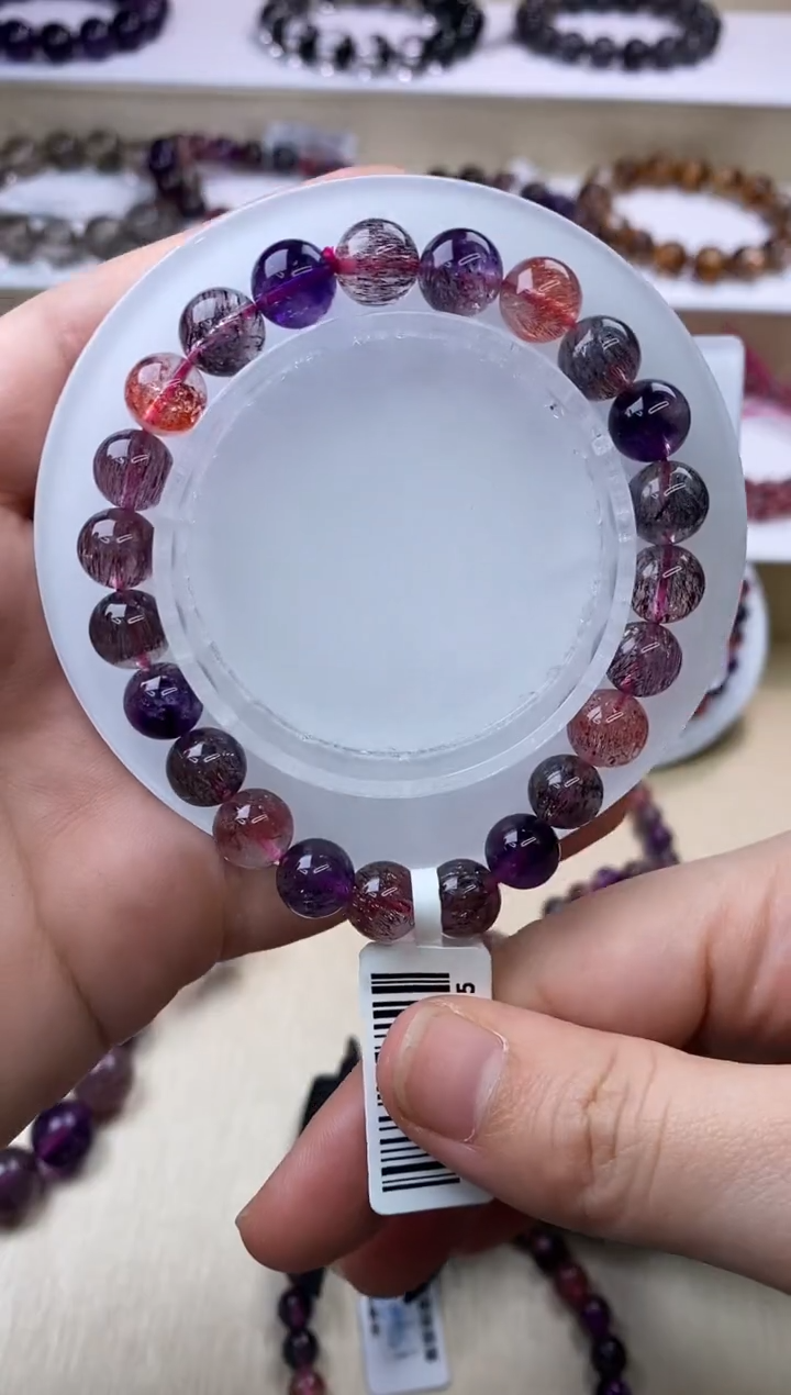 【闪购商品】水晶手链未镶嵌黑加仑超七单圈8m+