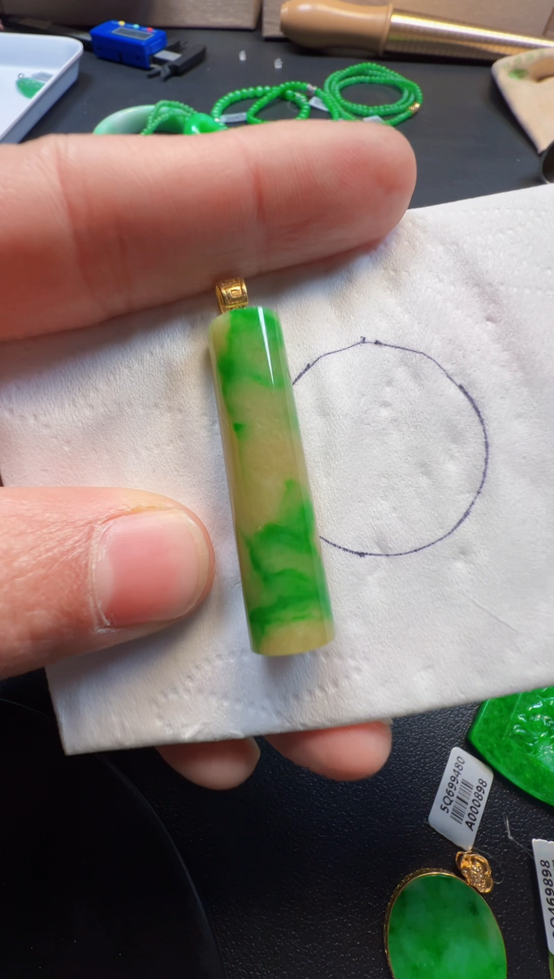 【闪购商品】定制翡翠18K金镶嵌1980一