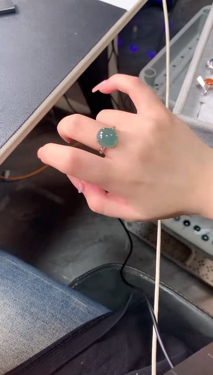 【闪购商品】翡翠戒指银S925镶嵌541241