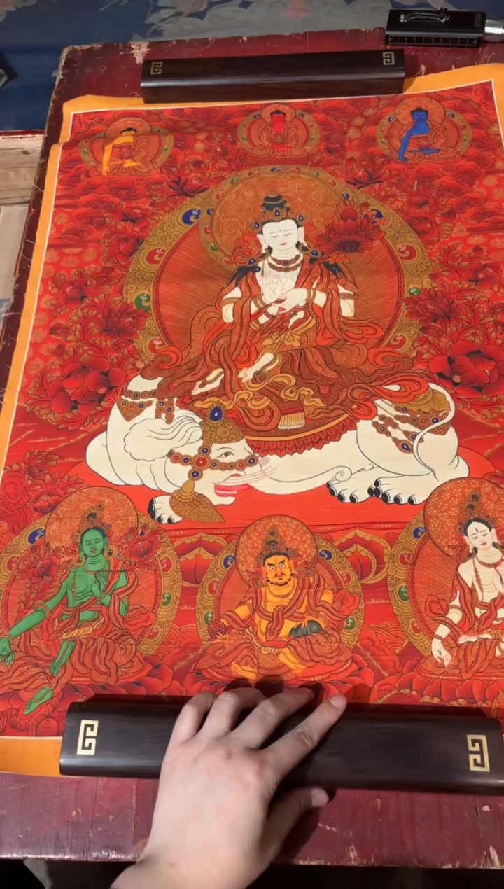 卷轴画龙妹的唐卡tk16