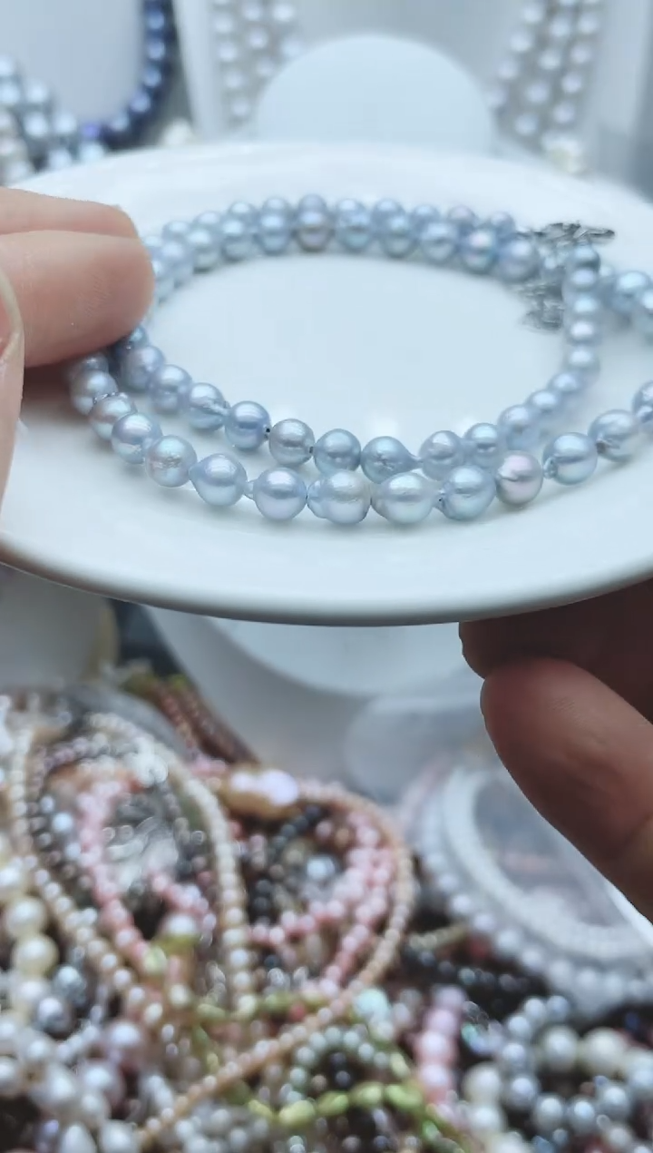 【闪购商品】淡水珍珠颈饰钛钢1