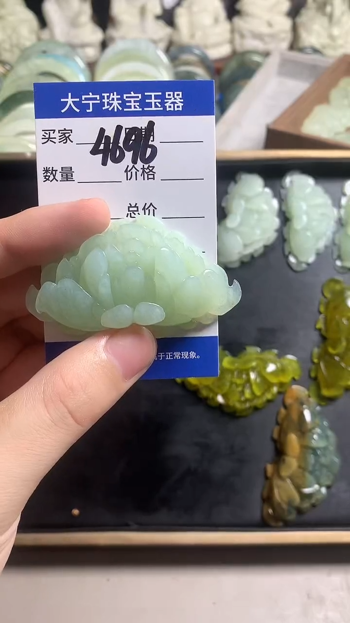未镶嵌蛇纹石玉颈饰4696