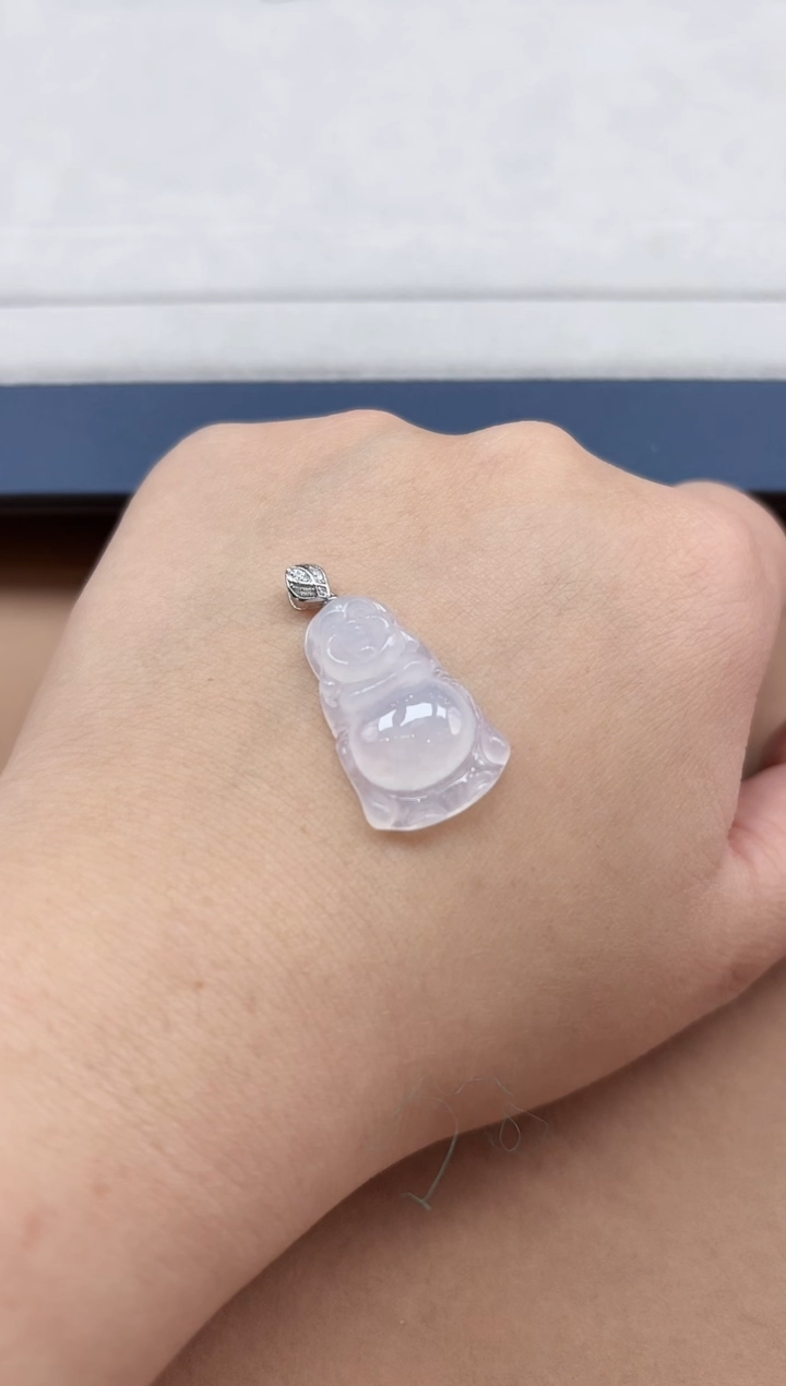 【闪购商品】翡翠颈饰18K金镶嵌佛公