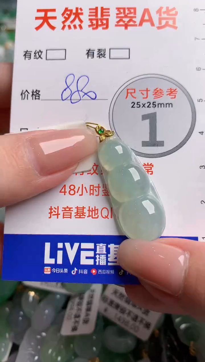 翡翠18K金镶嵌颈饰0247346358