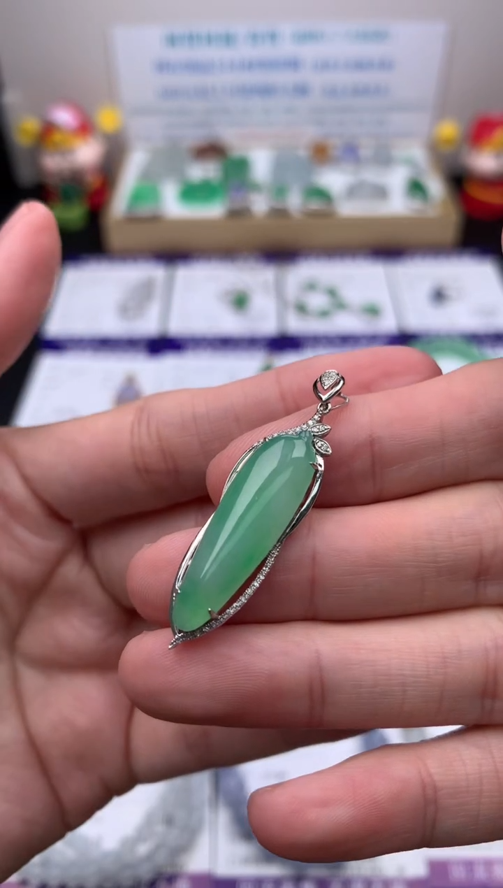 【闪购商品】定制翡翠18K金镶嵌模式推广期24小时鉴赏期