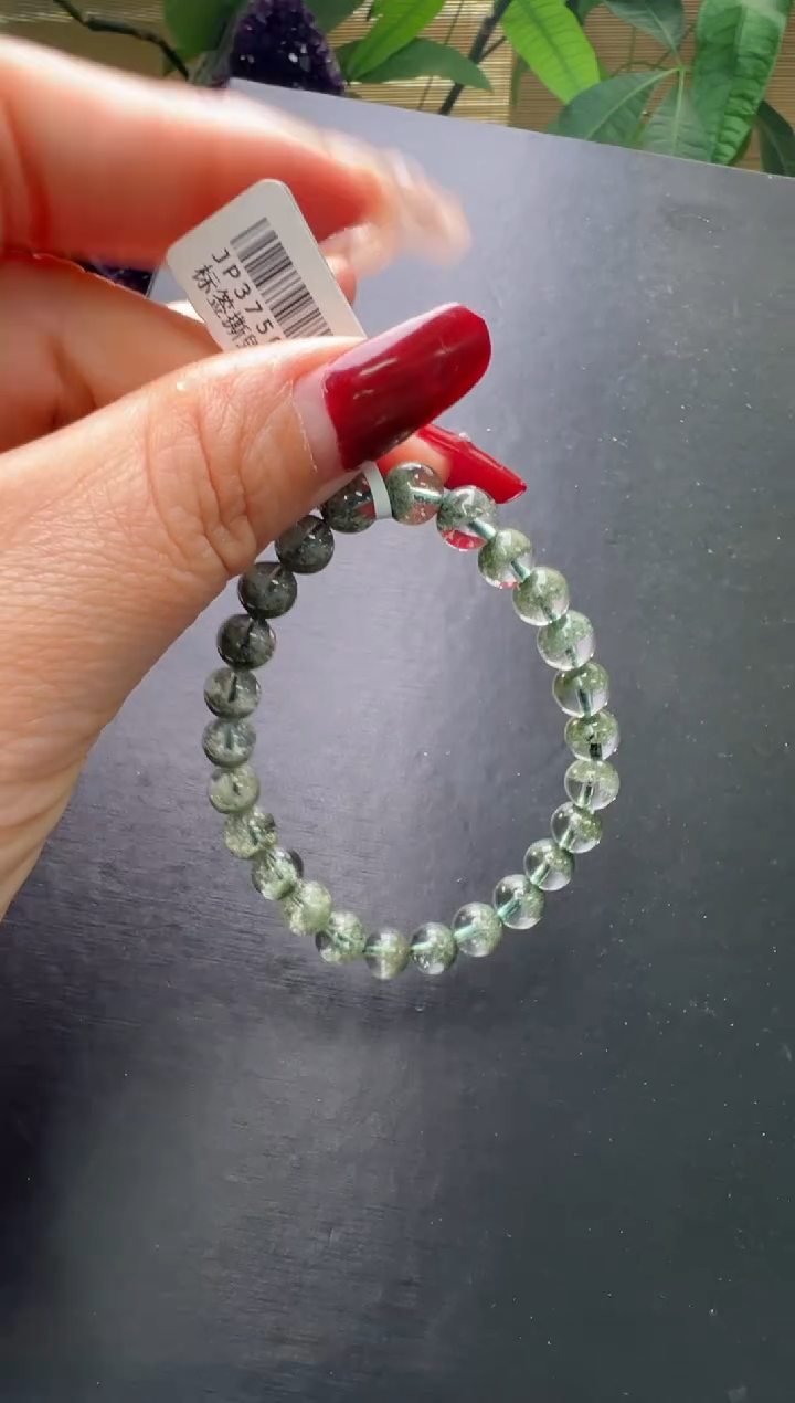 【闪购商品】水晶手串未镶嵌绿幽灵手串7m+ JP37504