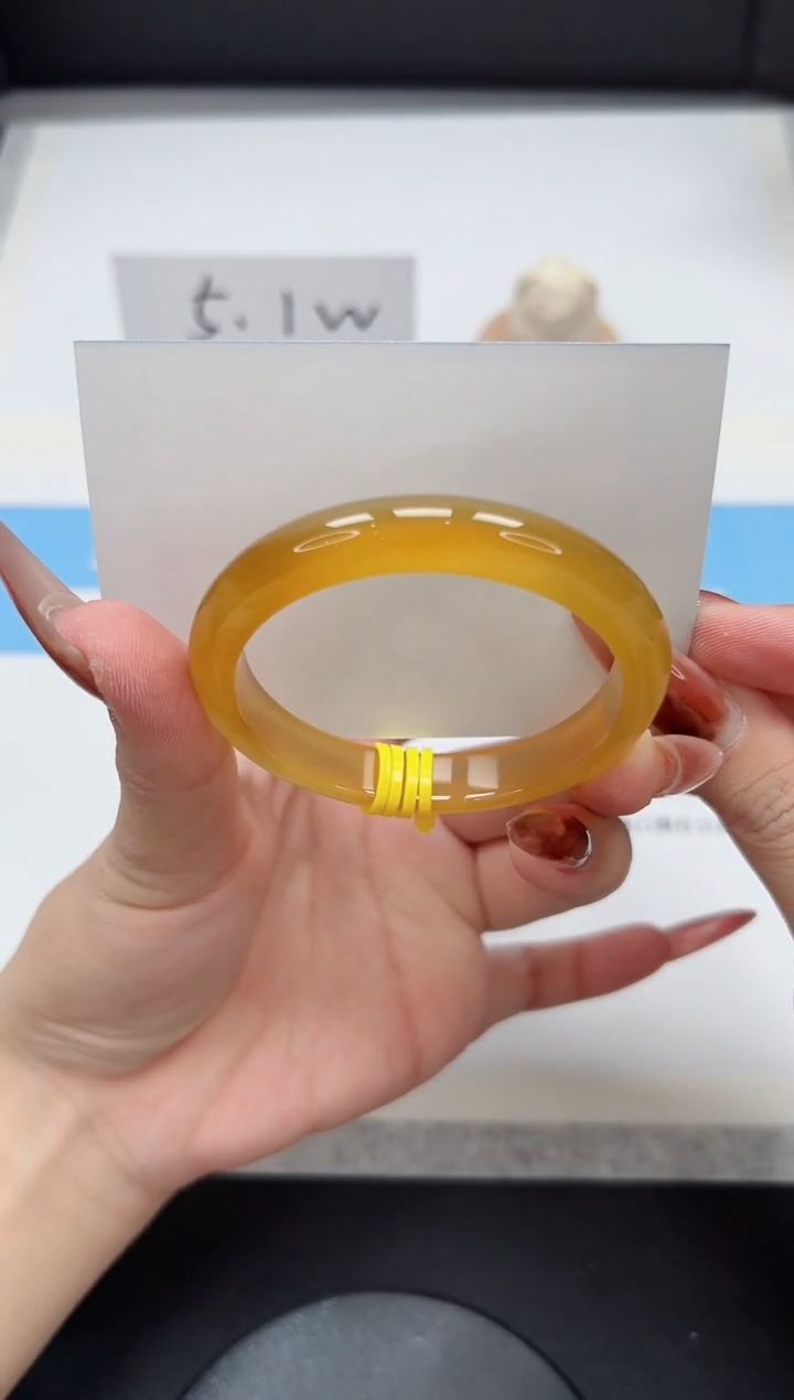 【闪购商品】玛瑙/玉髓手镯未镶嵌123/香槟53.2