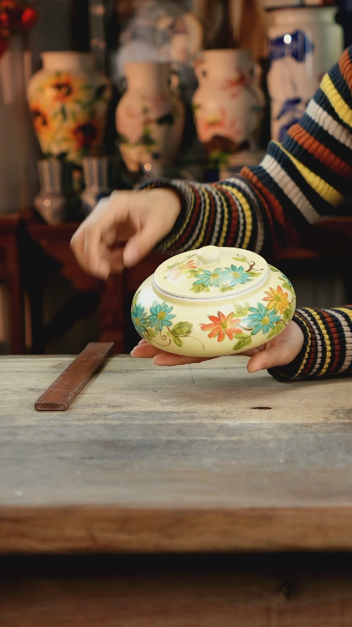 【闪购商品】瓷片景德镇纯手工釉下彩精品花瓶