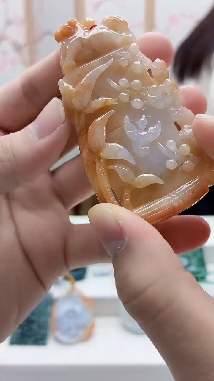 未镶嵌定制翡翠4852bb-毛货挂件33