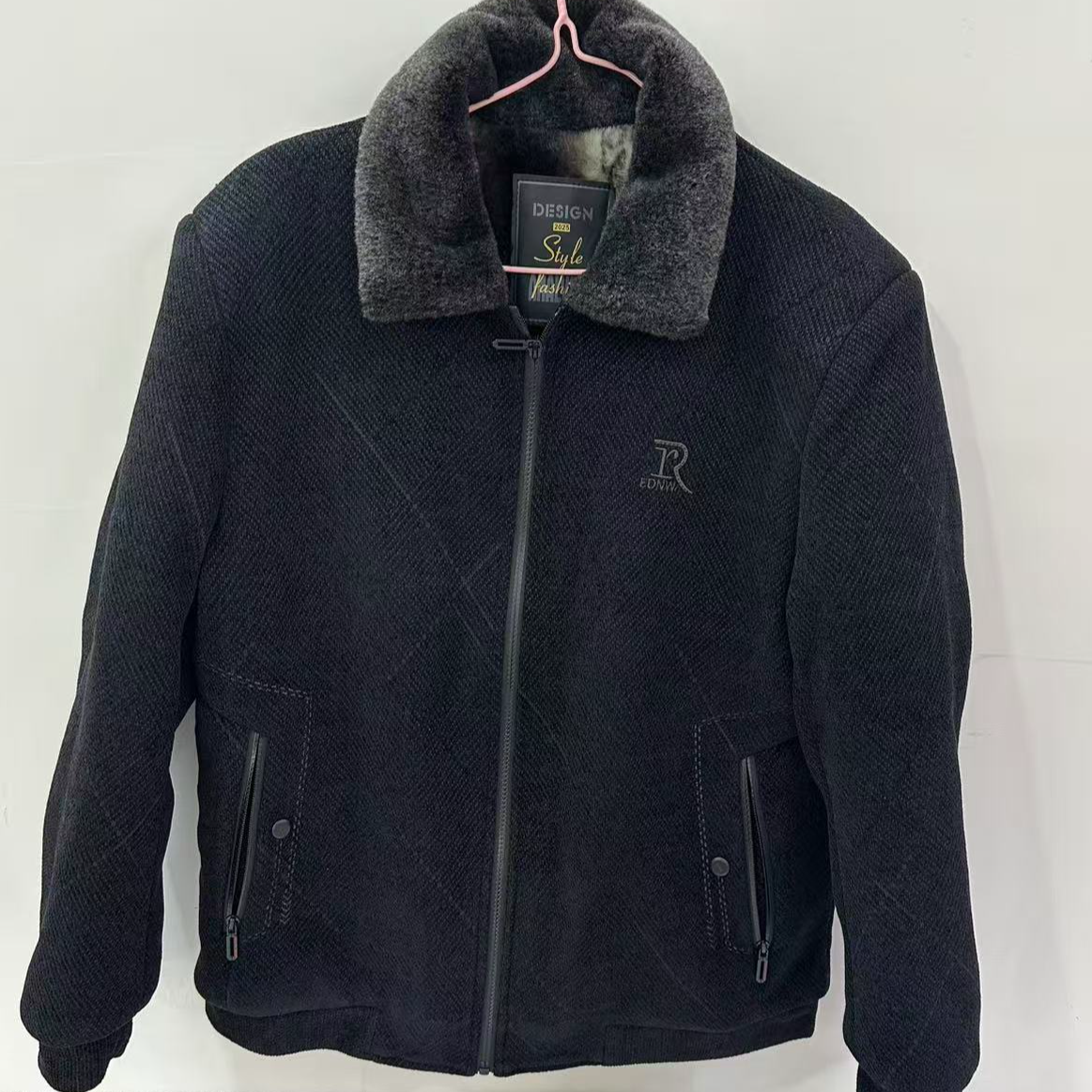 冬季男士加绒加厚保暖宽松休闲雪尼尔外套棉衣L088