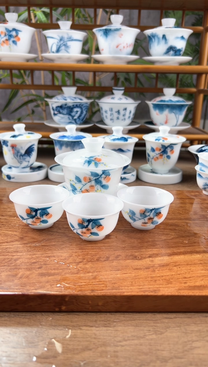 【闪购商品】高冰柿子130ml三才+小和顺杯3个