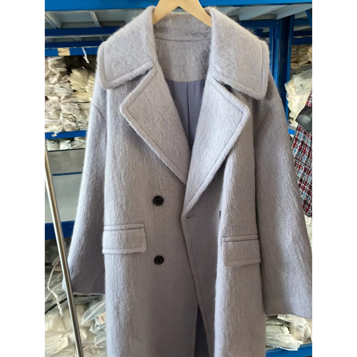 常规呢大衣短款气质百搭宽松女士冬季毛呢外套长袖女装翻领