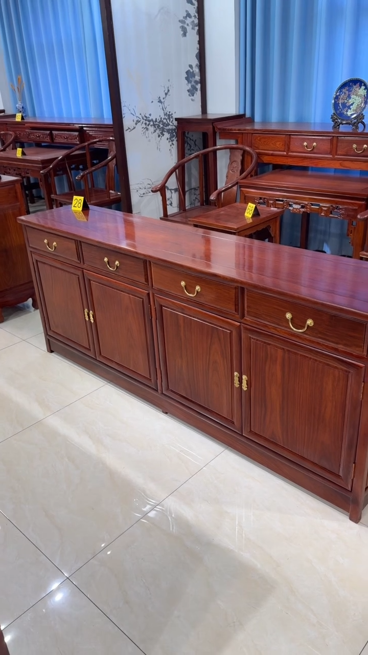 【闪购商品】花梨木类储物柜198*40*80刺猬紫檀餐边柜