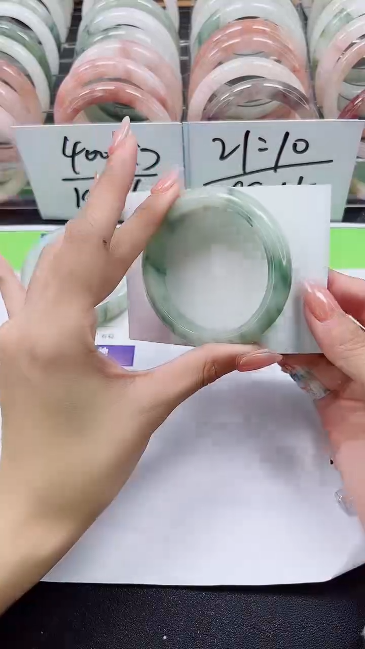 【闪购商品】石英质玉手镯合金A201-52/53