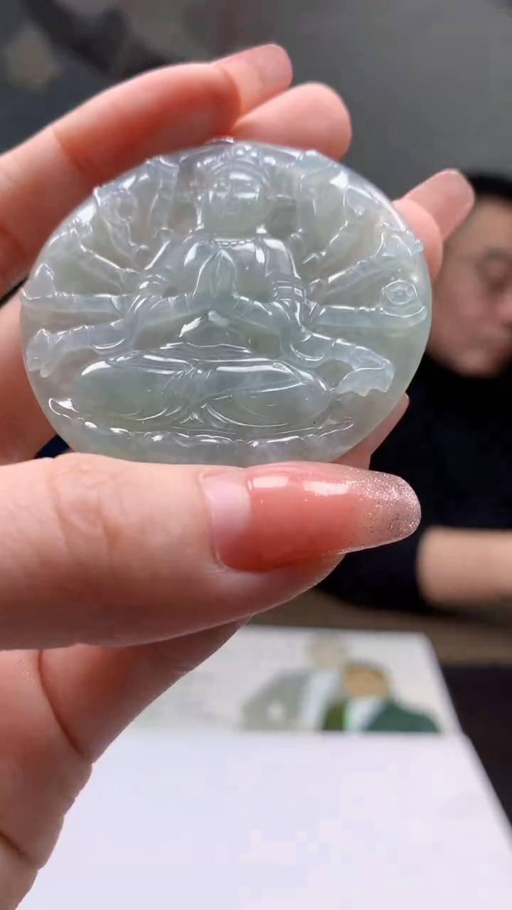 【闪购商品】定制翡翠未镶嵌1044ry-毛货挂件34