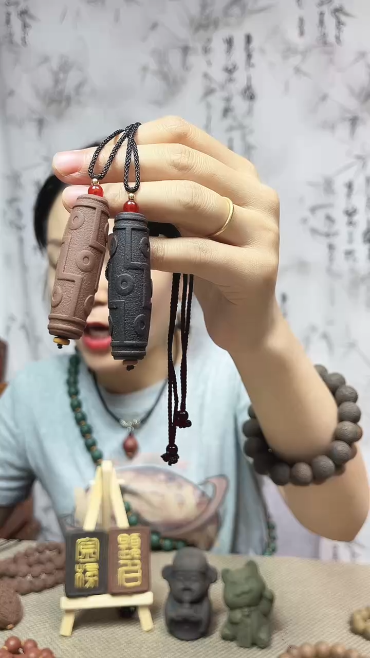 木玫瑰养心九目一对