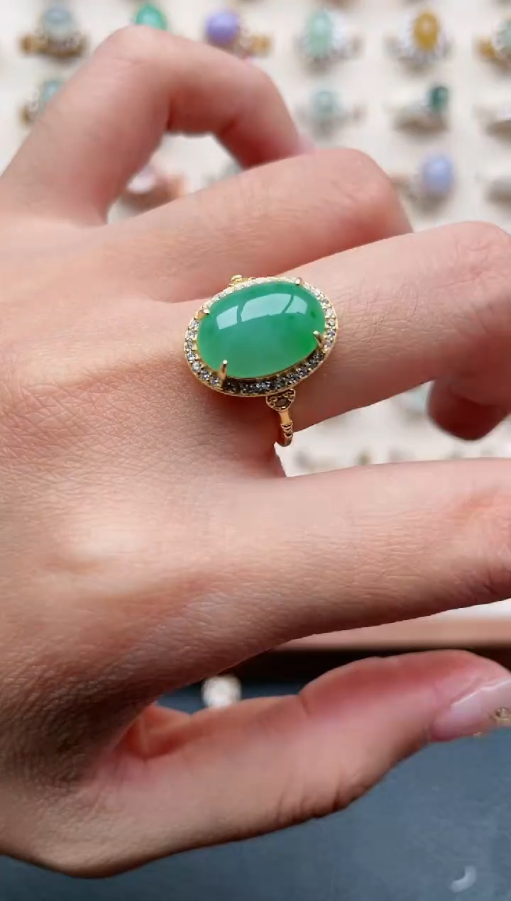 【闪购商品】翡翠戒指银S925镶嵌1111