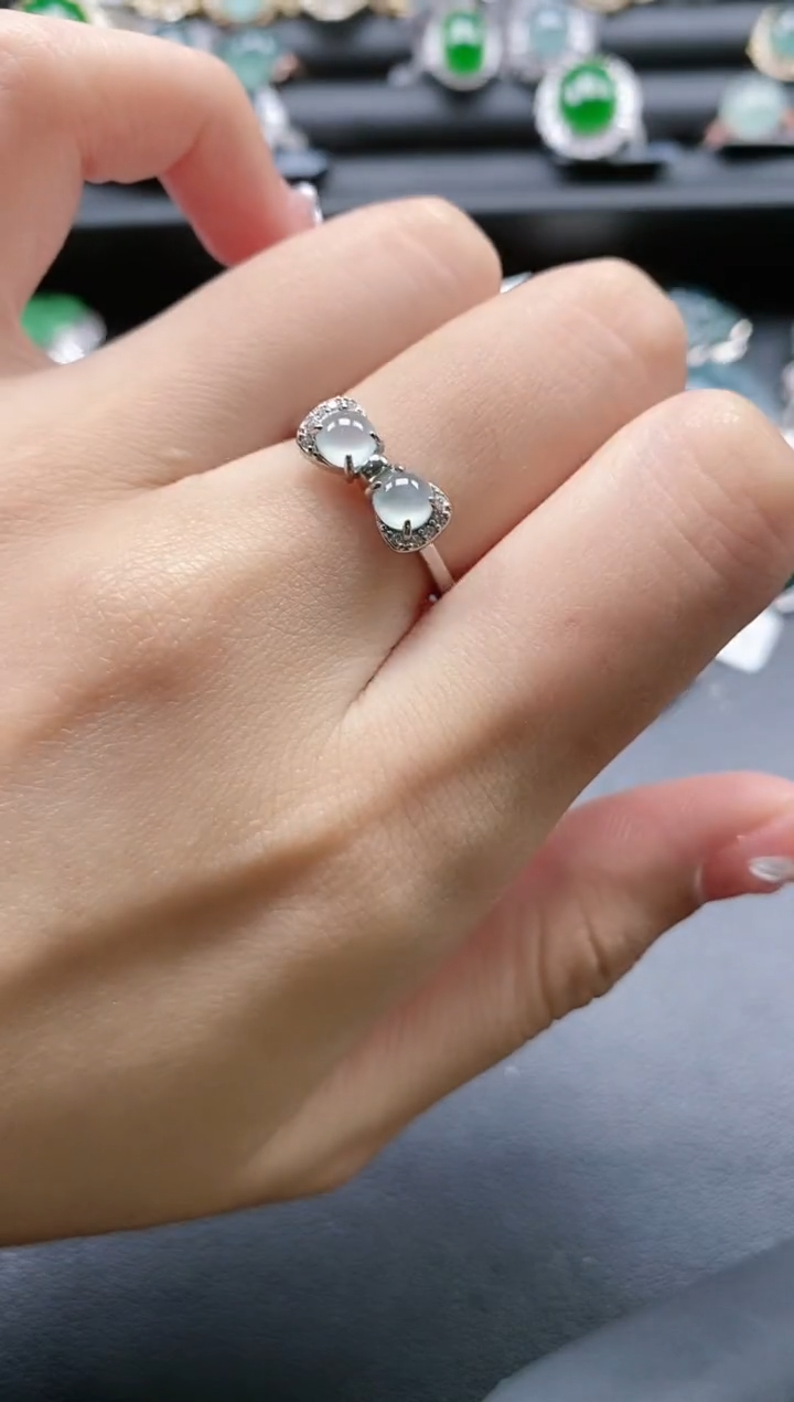 【闪购商品】翡翠戒指银S925镶嵌5151-5