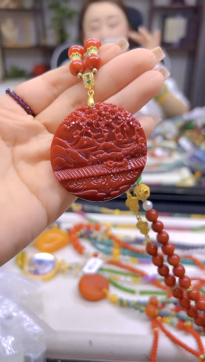 翡翠未镶嵌毛衣链DIY款M347