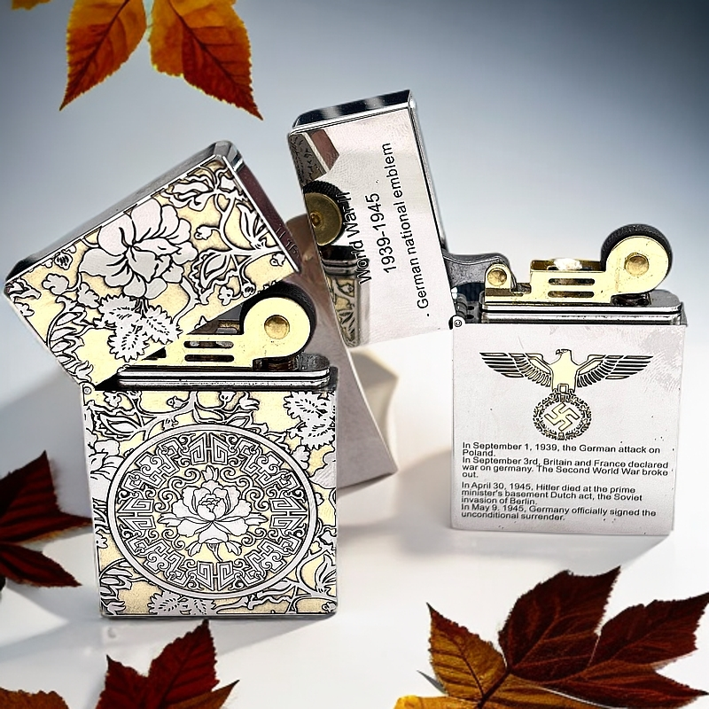 战壕手工机迷你小重甲黄铜煤油打火机个性经典电镀工艺抗氧化时尚