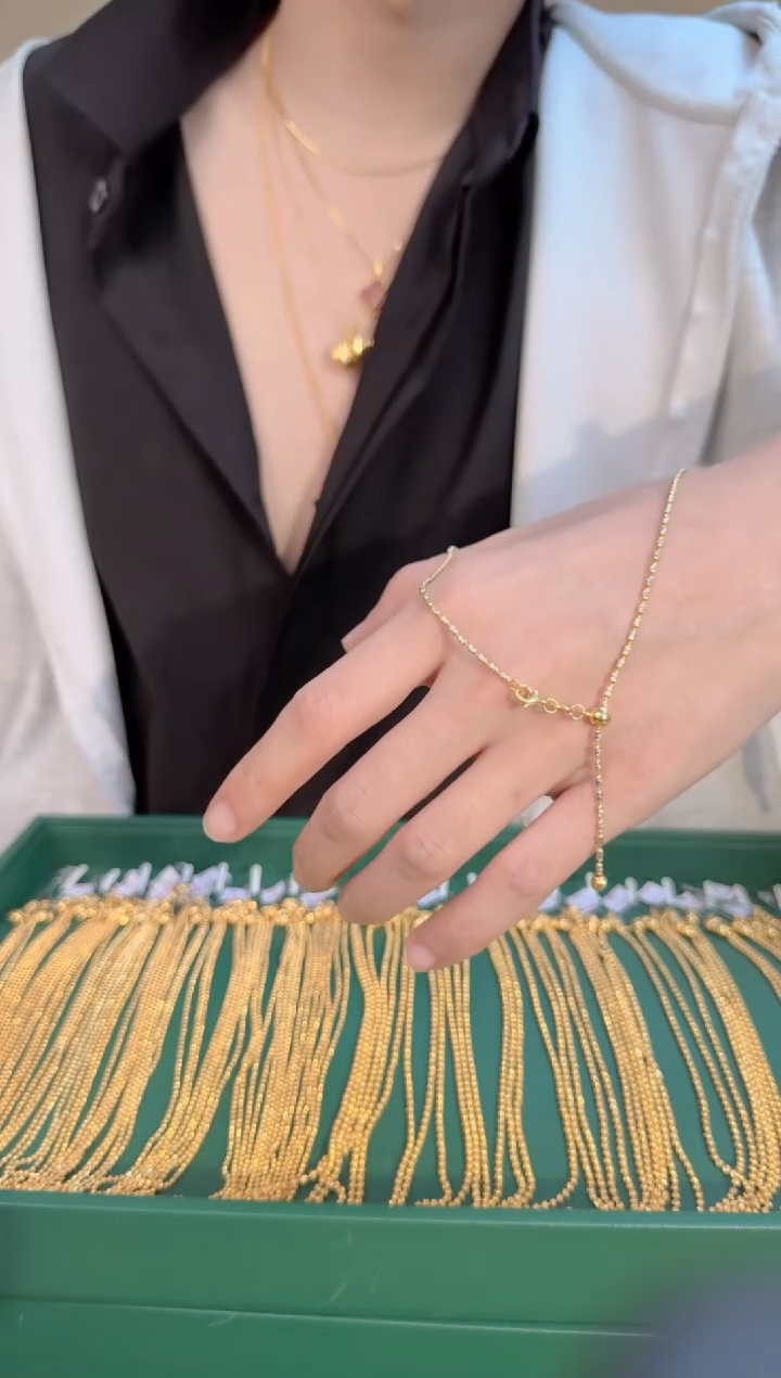 50cm抽拉双色桶珠链3.62g（多样性发货）