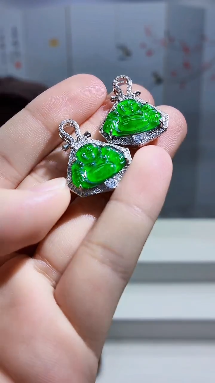 未镶嵌定制翡翠5145bb-毛货挂件32