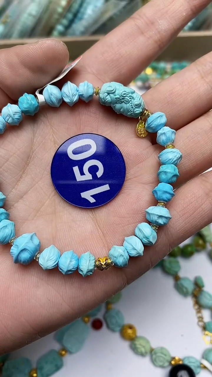 【闪购商品】绿松石手链18K金镶嵌150