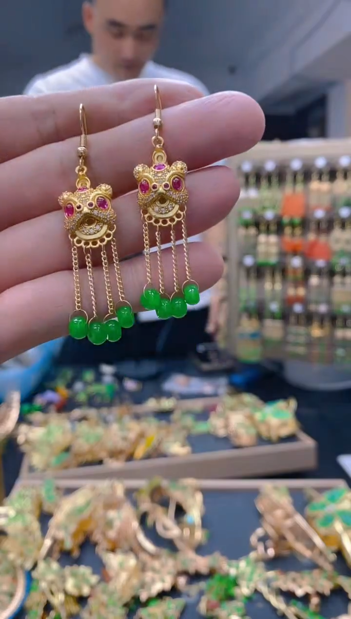 【闪购商品】翡翠耳饰合金0126翡翠耳钩