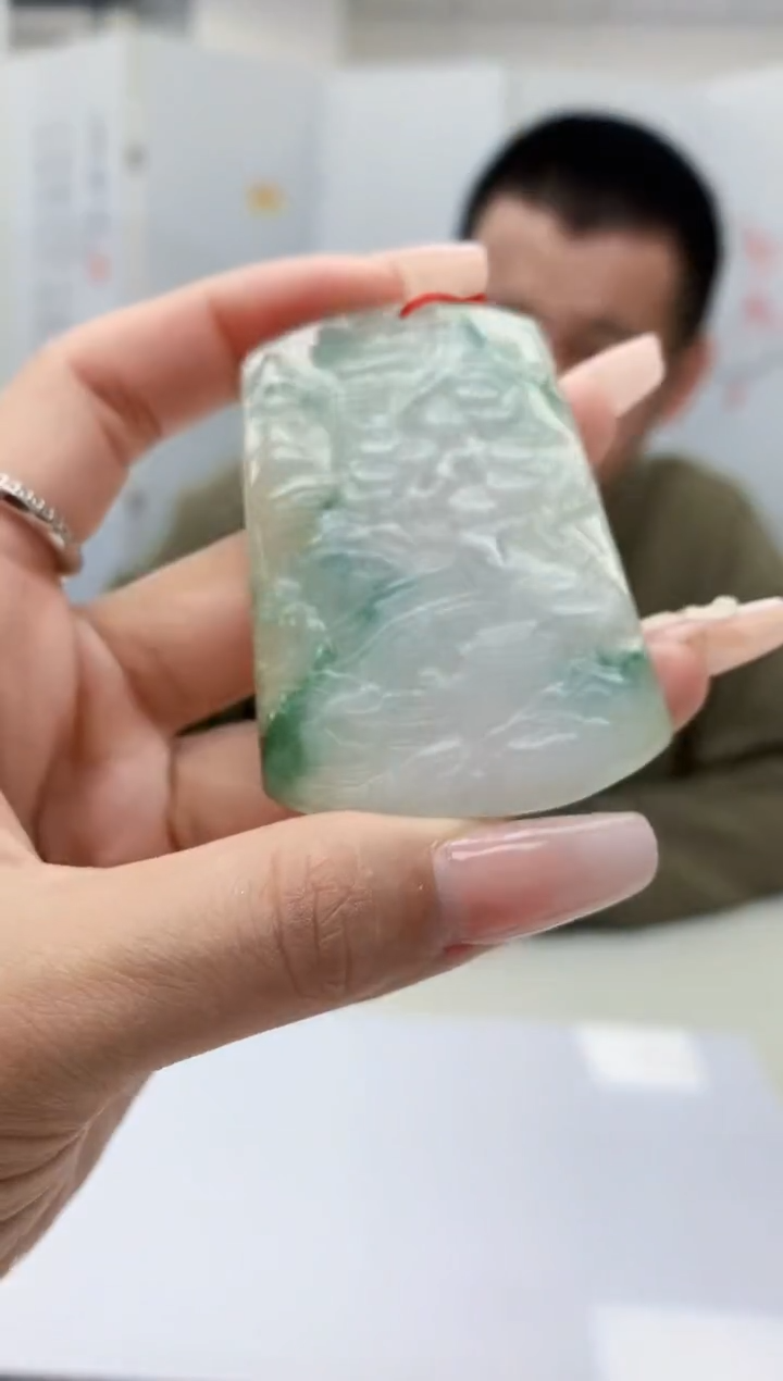 【闪购商品】定制翡翠未镶嵌4812lr-毛货挂件71