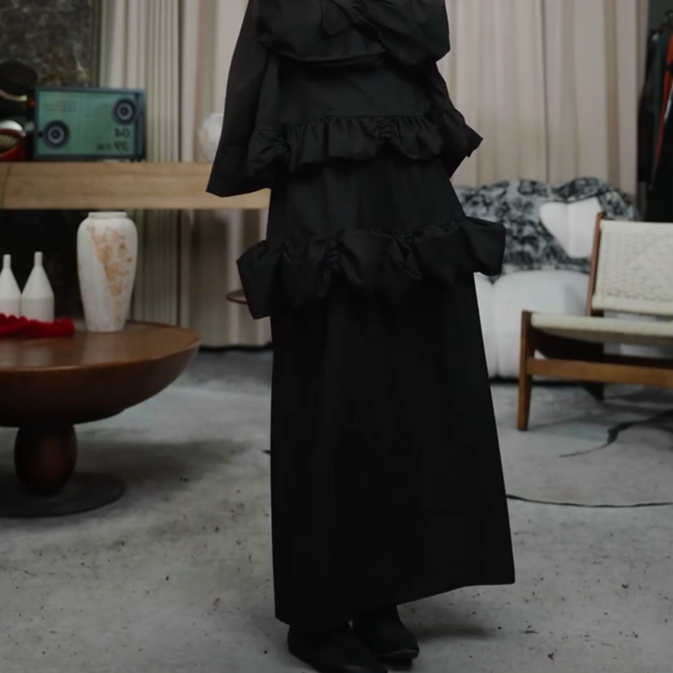 infobyfive福利秋冬松紧腰蝴蝶结花苞鱼尾裙半身裙壹NF0510011