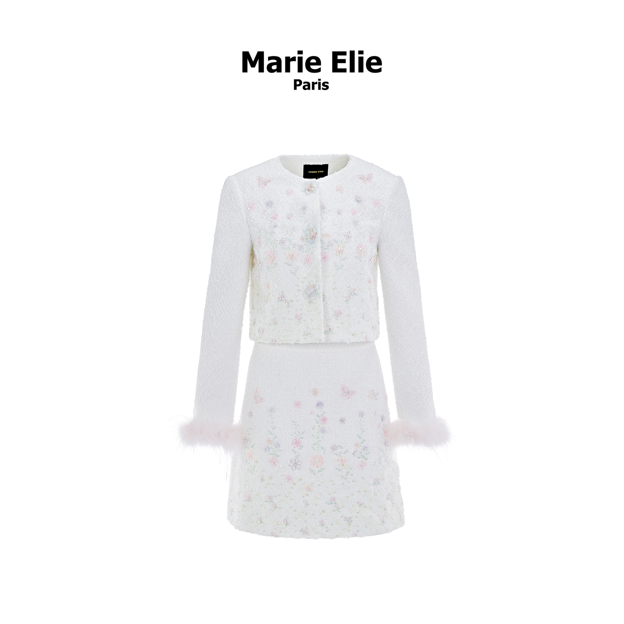 【陈大可专属】Marie Elie【泠花栀雾】钉珠小香风半裙YAE31P04202