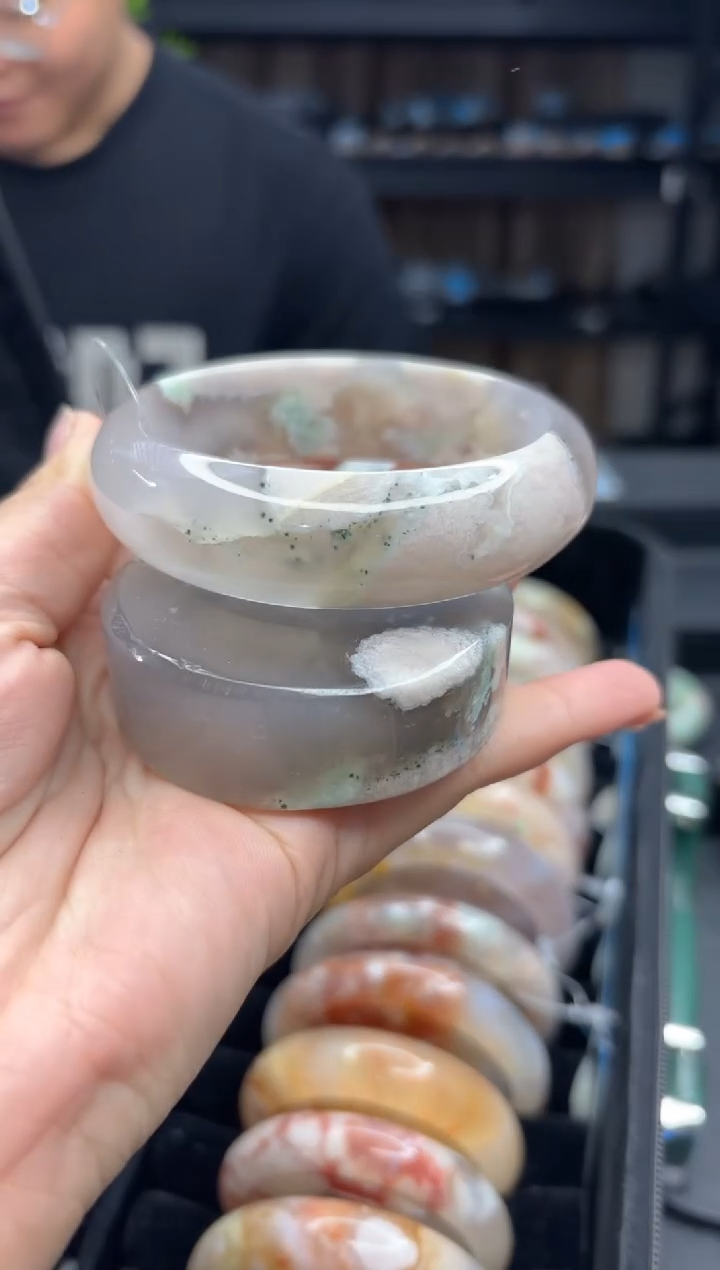 【闪购商品】石英质玉手镯未镶嵌442（60圈赠送镯心）