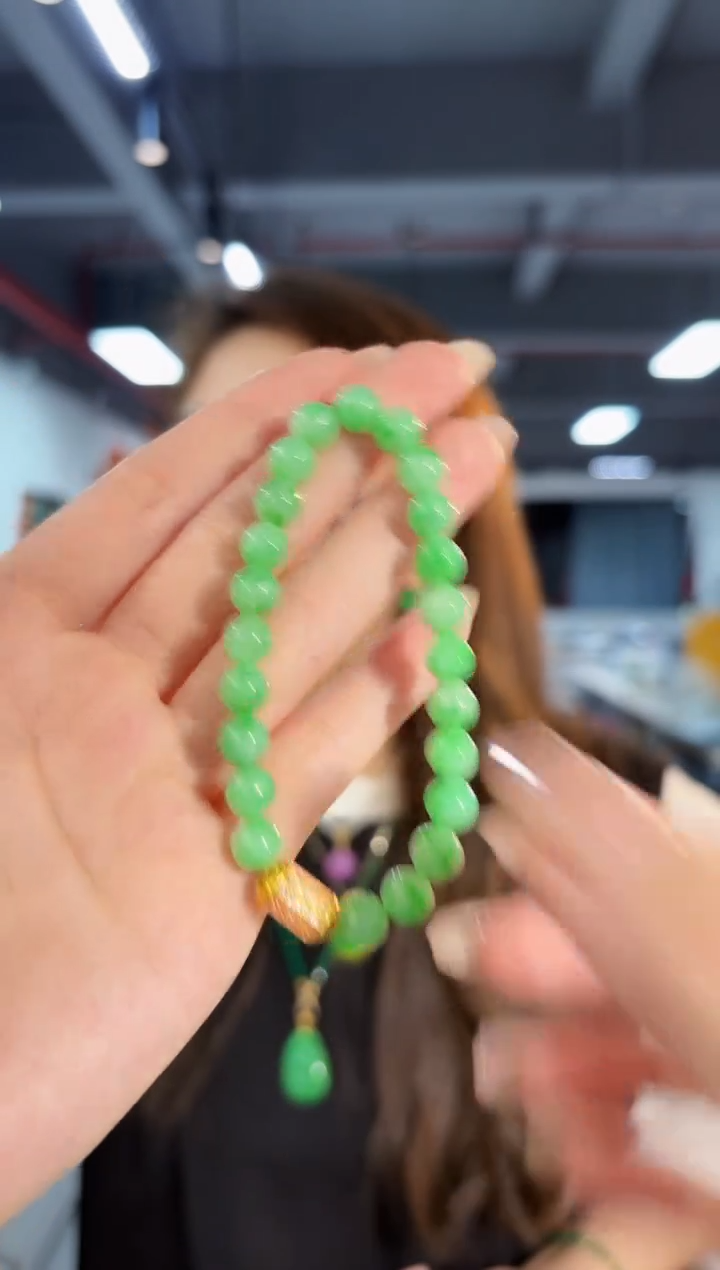 【闪购商品】翡翠手串未镶嵌缅料A货/支持复检/一件